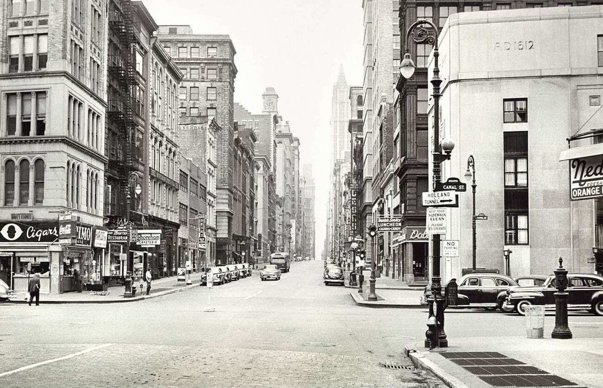 Broadway Looking South From Canal Street, New York, 1952.