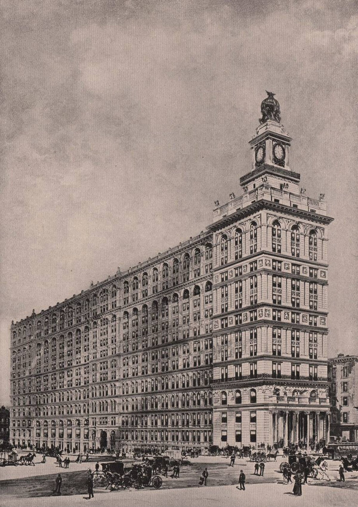 New York Life Building At Broadway, Leonard, And Elm Streets, 1905.