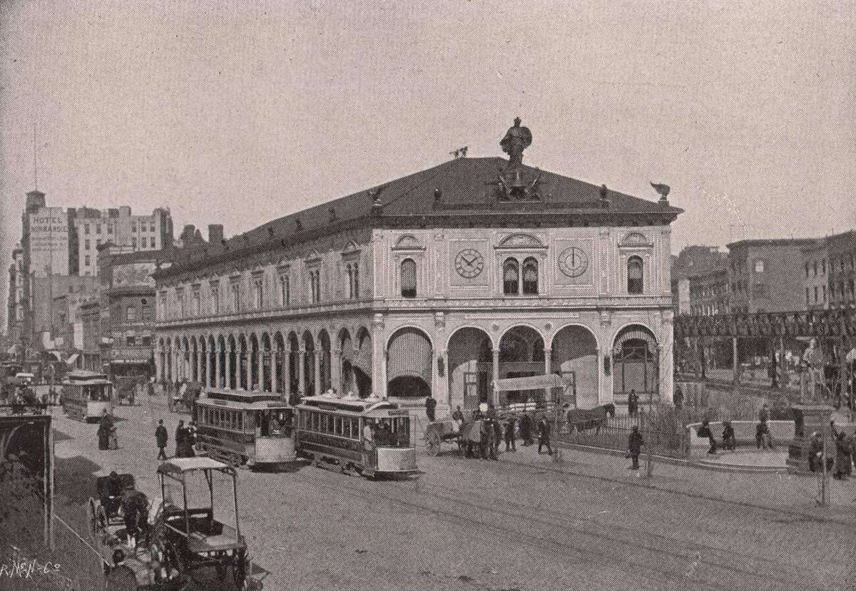 Herald Building At Herald Square, Broadway, Sixth Avenue, And 35Th Street, 1900.