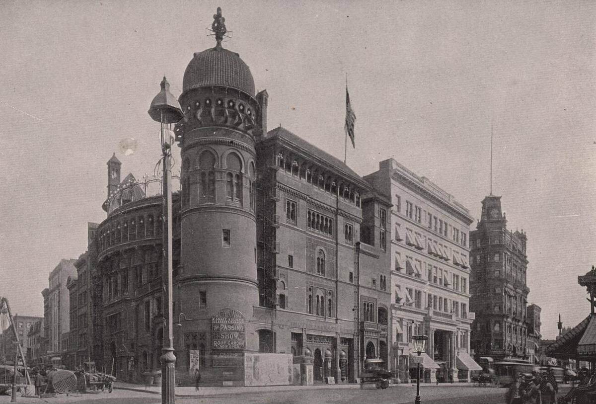 The Casino And Knickerbocker Theater On Broadway Between 38Th And 39Th Streets, 1900.