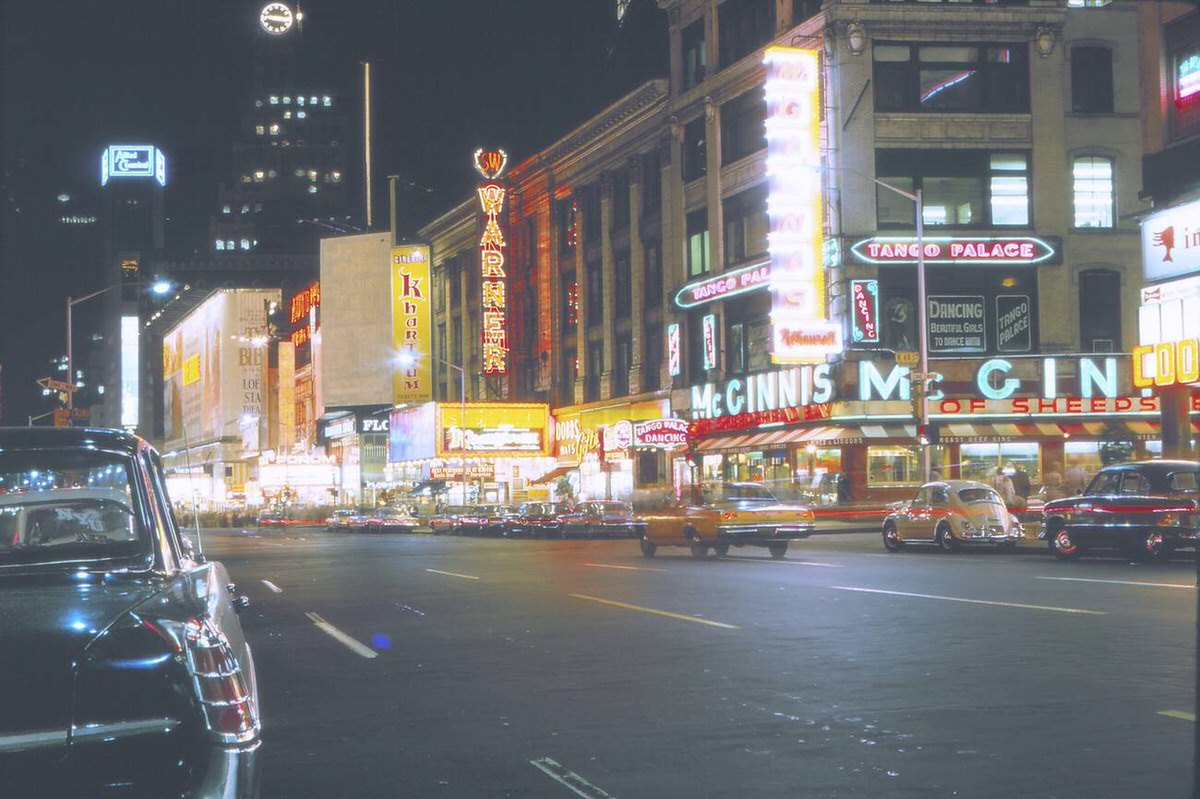 Broadway At Times Square At Night, New York, 1966.