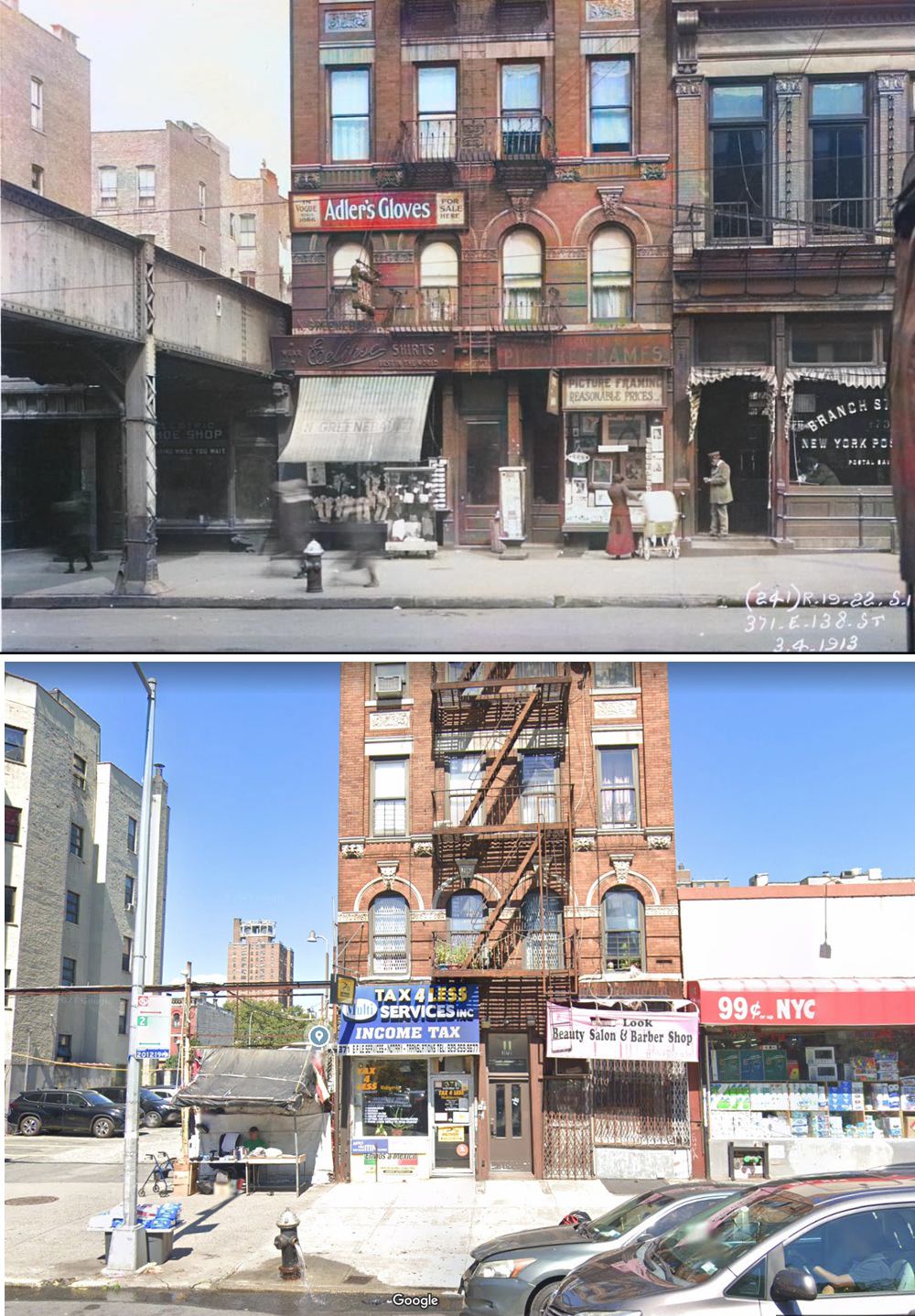 371 E. 138 St. Bronx. 1913 Vs 2022