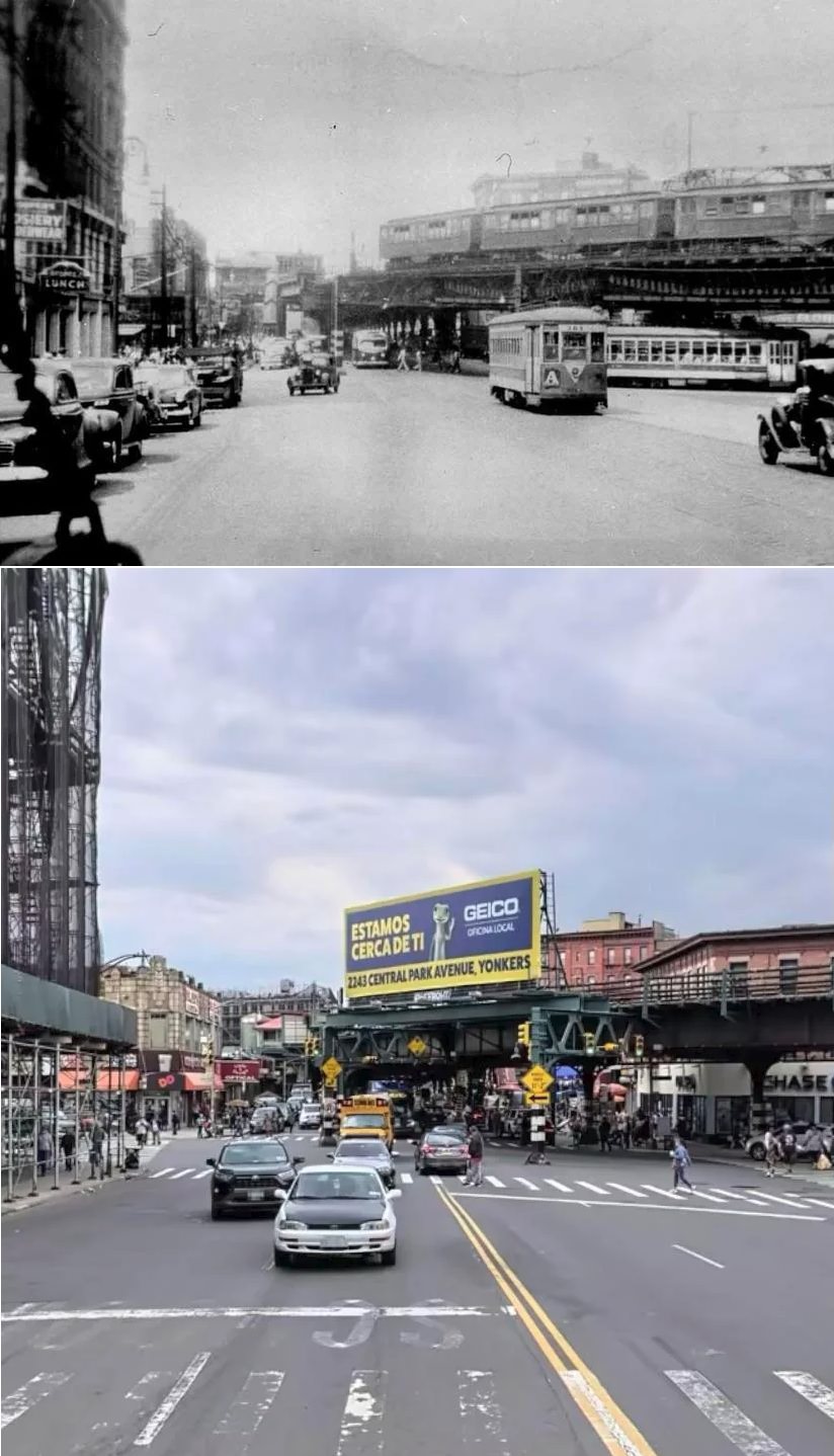 Southern Blvd And Westchester Ave, Bronx. 1946 Vs 2022