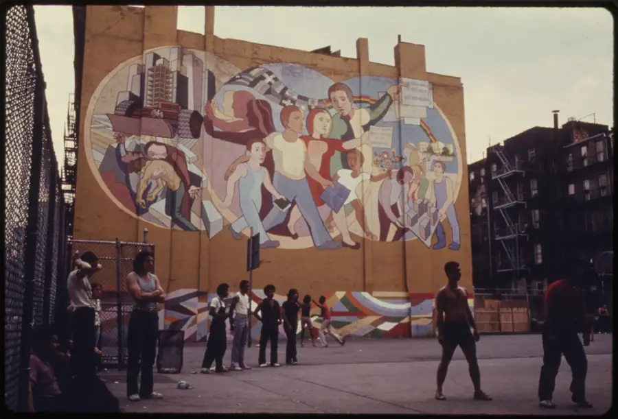 Basketball Playground In Brooklyn.