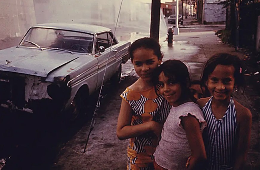 Three Girls On Bond Street In Brooklyn.