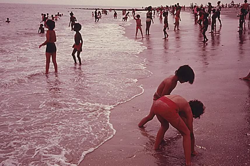 Children At The Beach In Riis Park, Brooklyn.