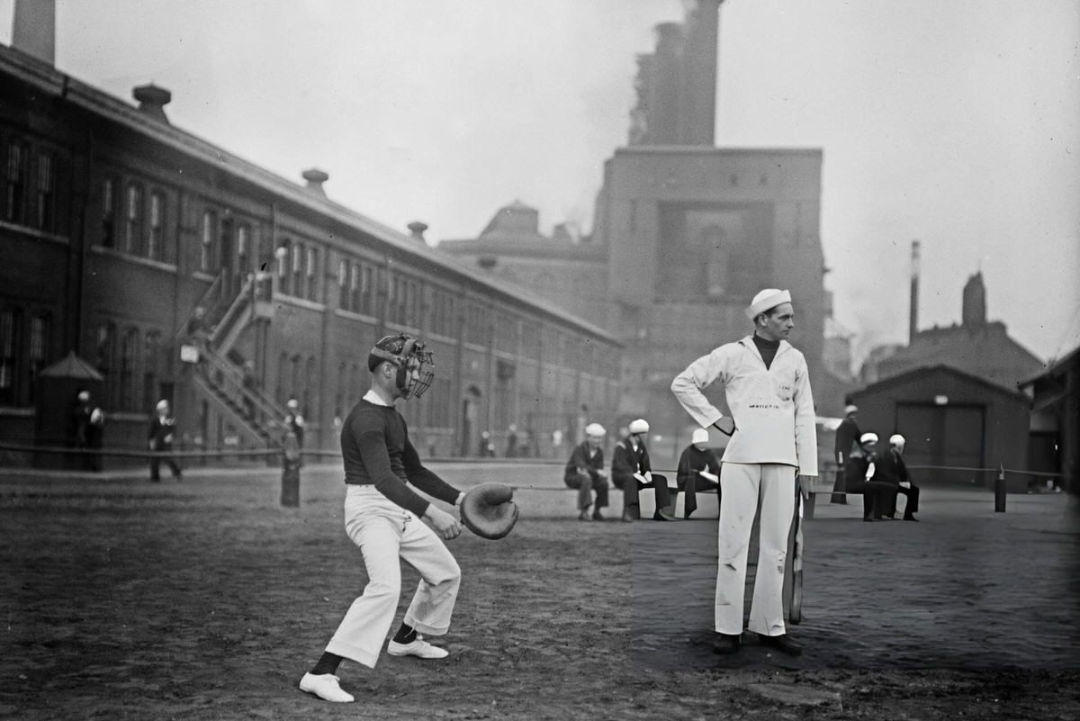 Sailors At Play At The Brooklyn Navy Yard, 1914.