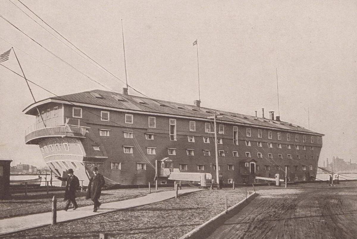 Receiving Ship At The Brooklyn Navy Yard, 1903.