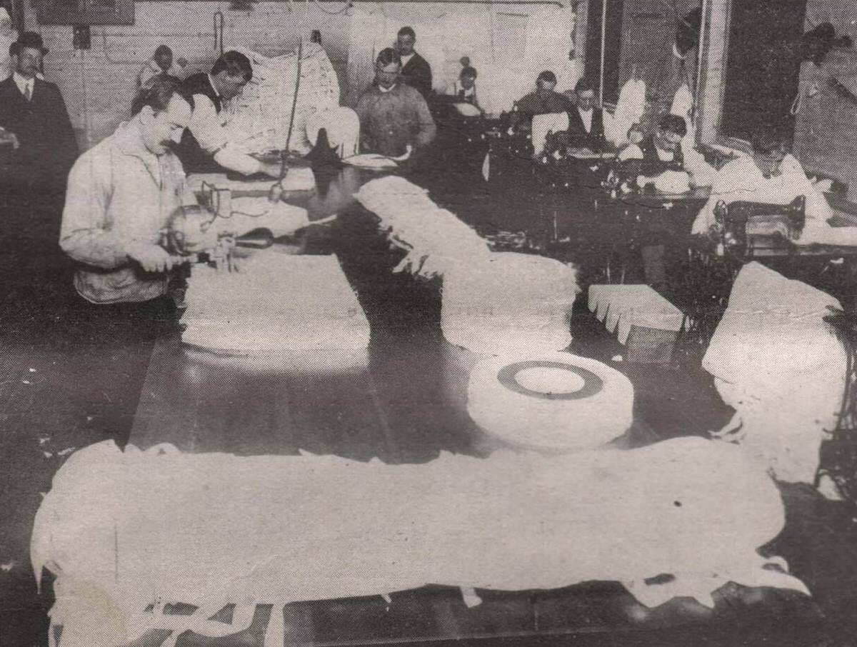 Workers Making Powder Bags At The Brooklyn Navy Yard, 1906.