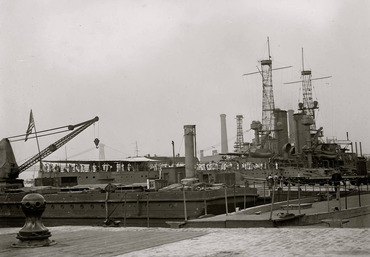 Uss Utah At The Brooklyn Navy Yard, 1912.
