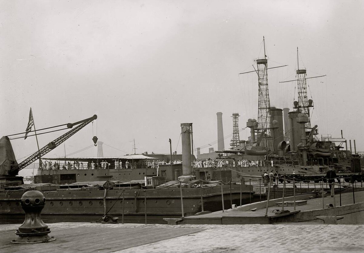 Uss Utah At The Brooklyn Navy Yard, 1912.