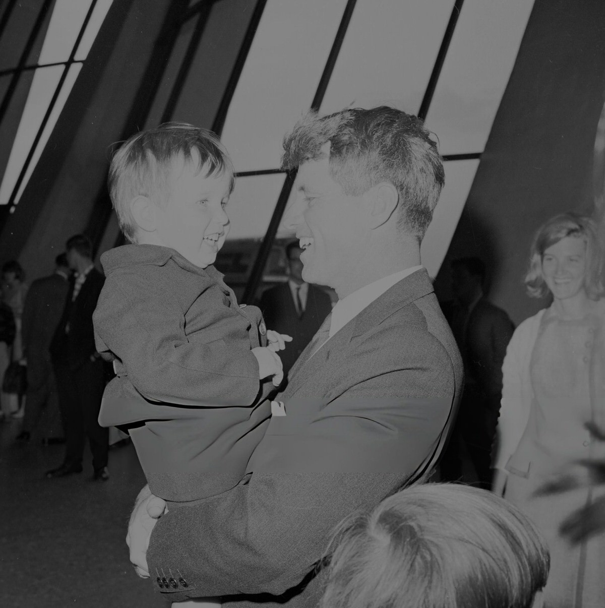 John F. Kennedy And Robert Kennedy Addressing Employees At The Brooklyn Navy Yard, 1960.