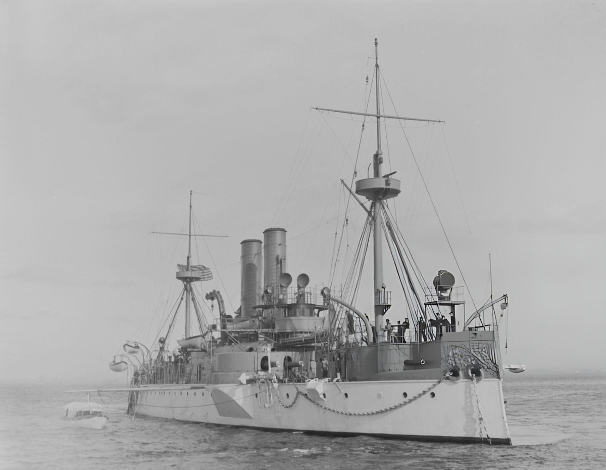The Uss Maine, Built At The Brooklyn Navy Yard, 1897.