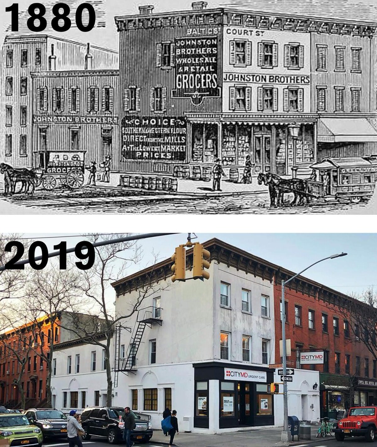 Corner Of Court And Baltic Streets, Brooklyn, 1880–2019.