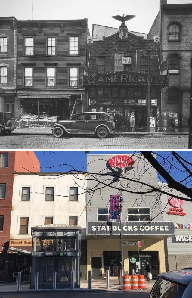 Manhattan Avenue Between Kent Street And Greenpoint Avenue, Greenpoint, 1928–2021.