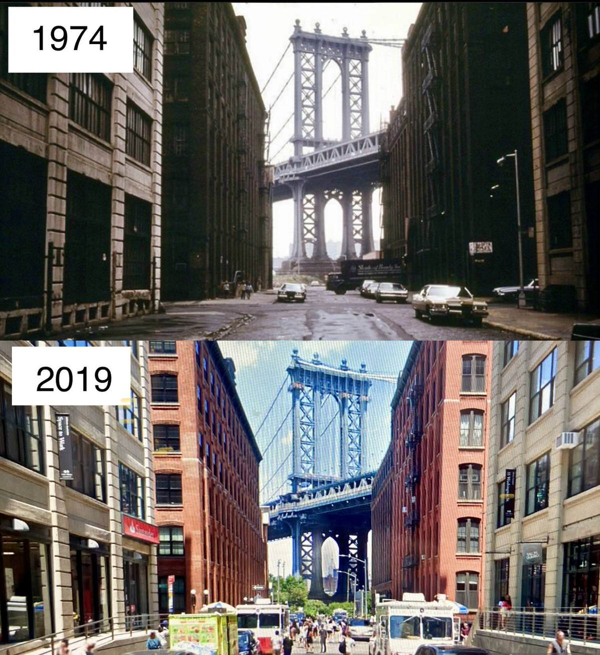Washington Street And The Manhattan Bridge, Brooklyn.