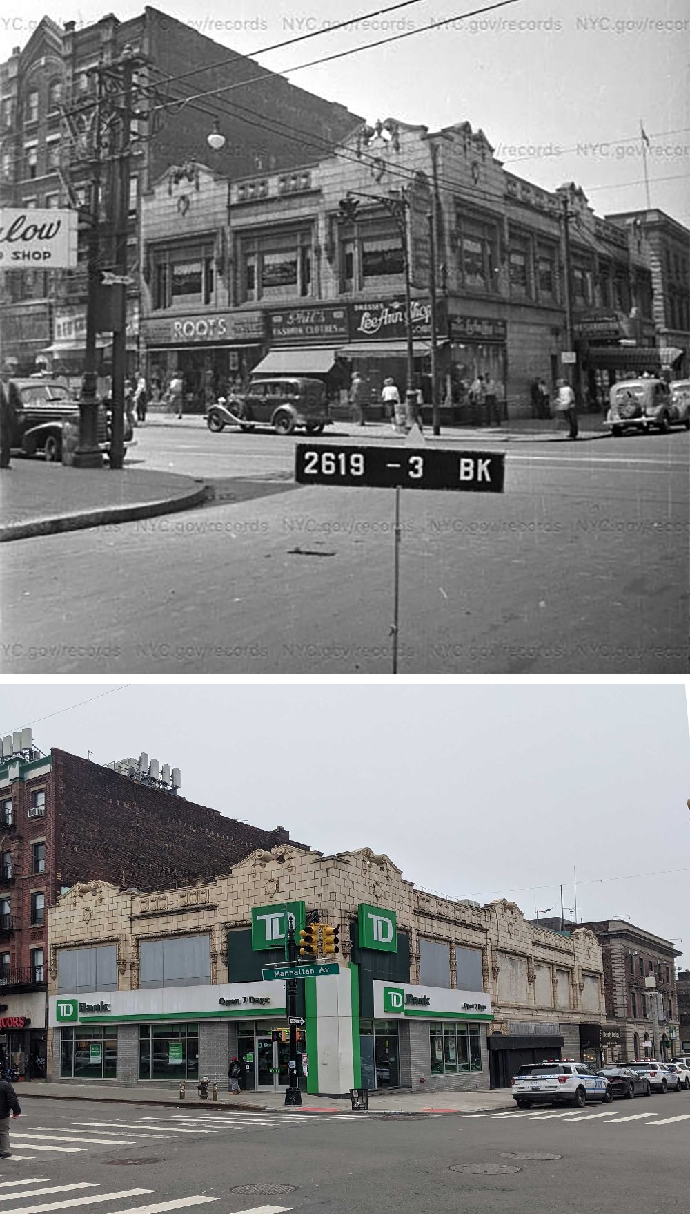 Meserole Avenue And Manhattan Avenue, Greenpoint, 1940S–2021.