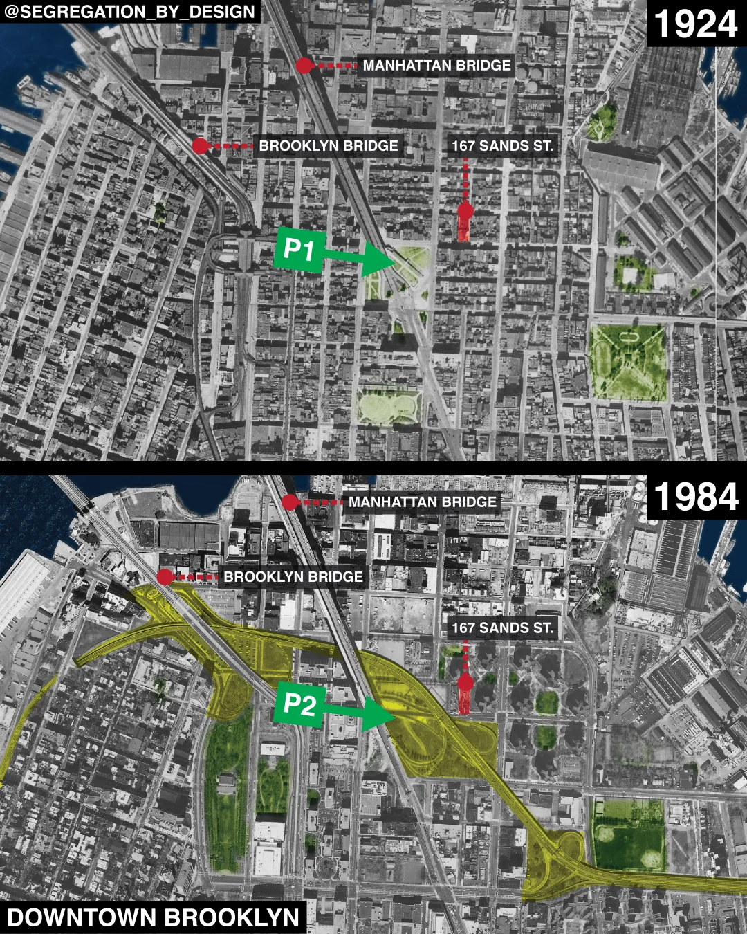 Downtown Brooklyn, 1924–1984.