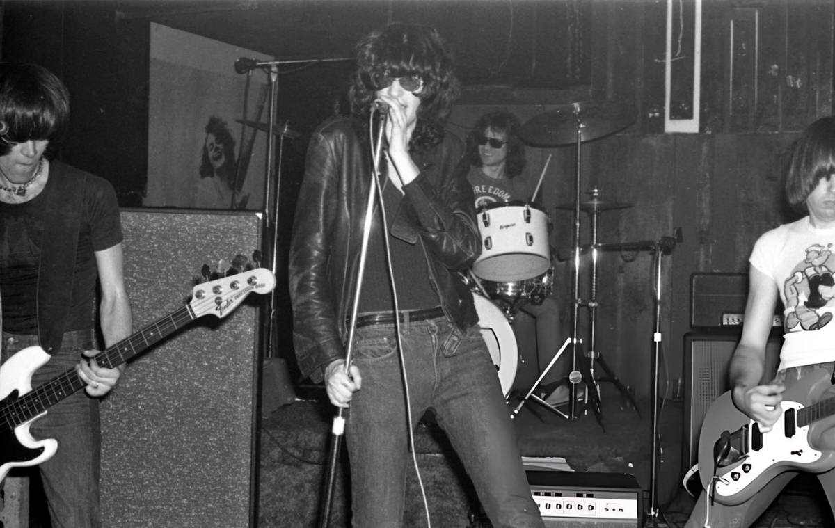 The Ramones Performing At Cbgb, New York, 1975.