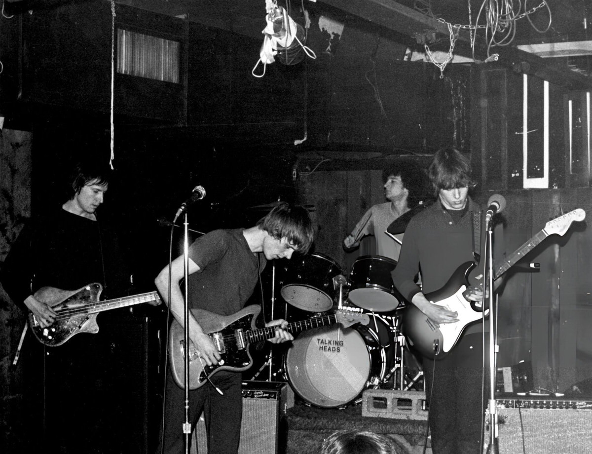 Television Members Fred Smith, Tom Verlaine, Billy Ficca, And Richard Lloyd At Cbgb, New York.