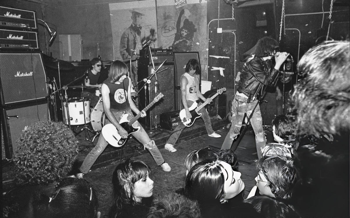 The Ramones Performing At Cbgb, New York, 1976.