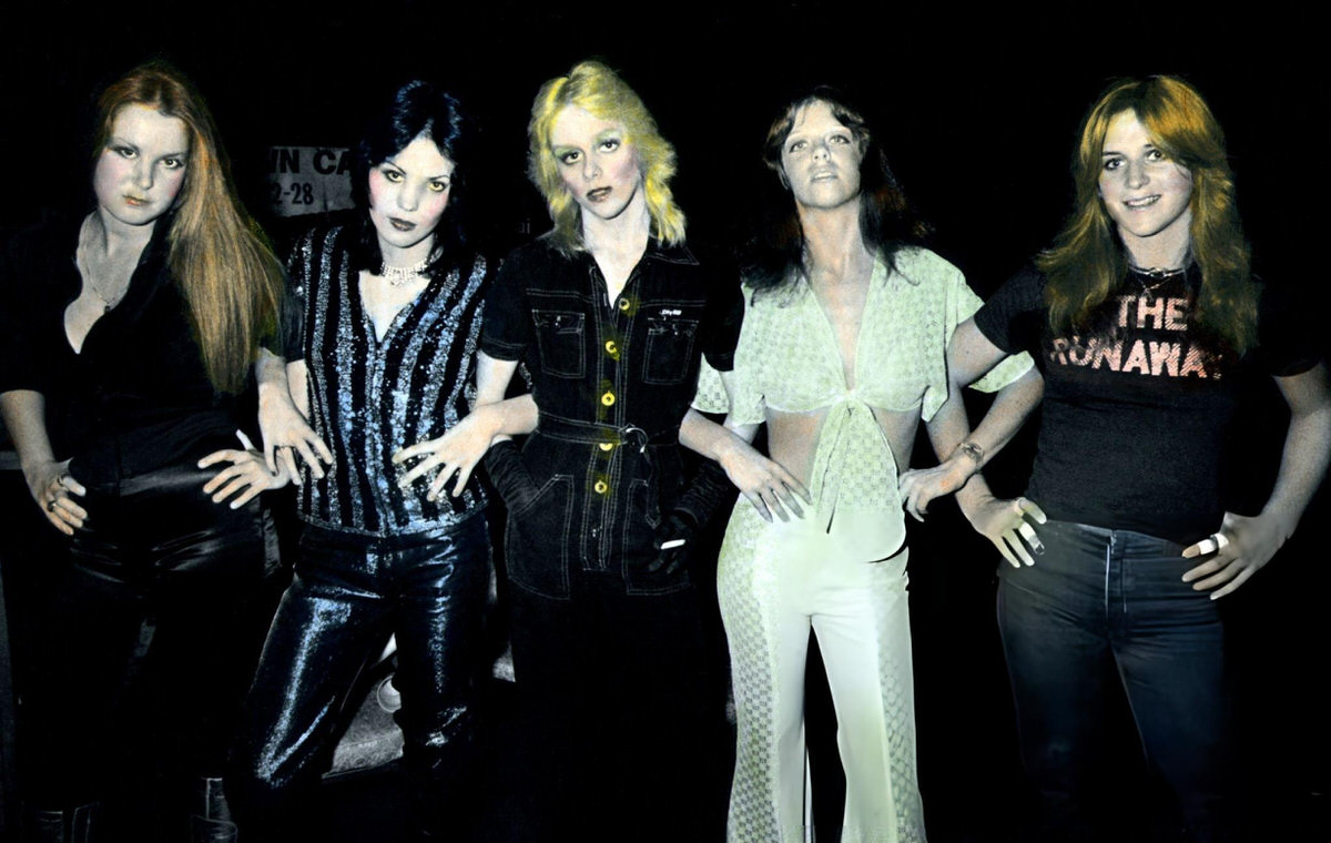 The Runaways At Cbgb, New York, 1976.