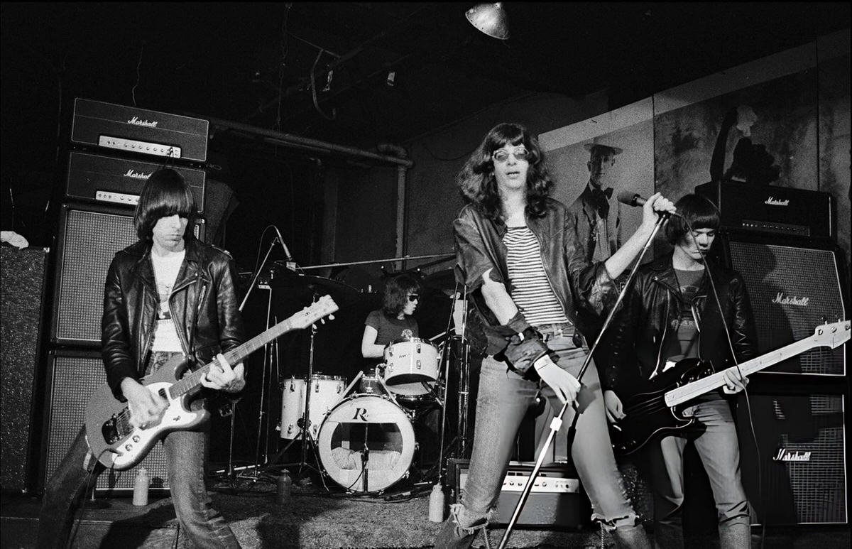 The Ramones Performing At Cbgb, New York, 1977.