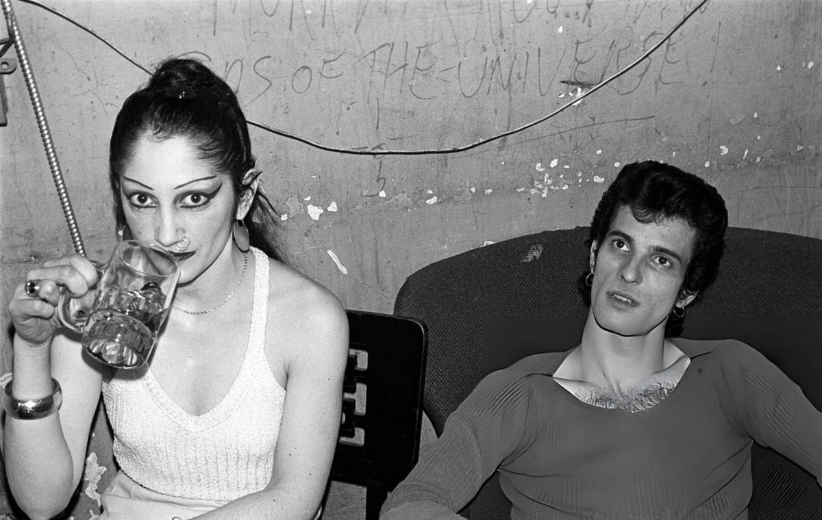 Willy Deville And His Wife Toots Backstage At Cbgb, New York, 1977.