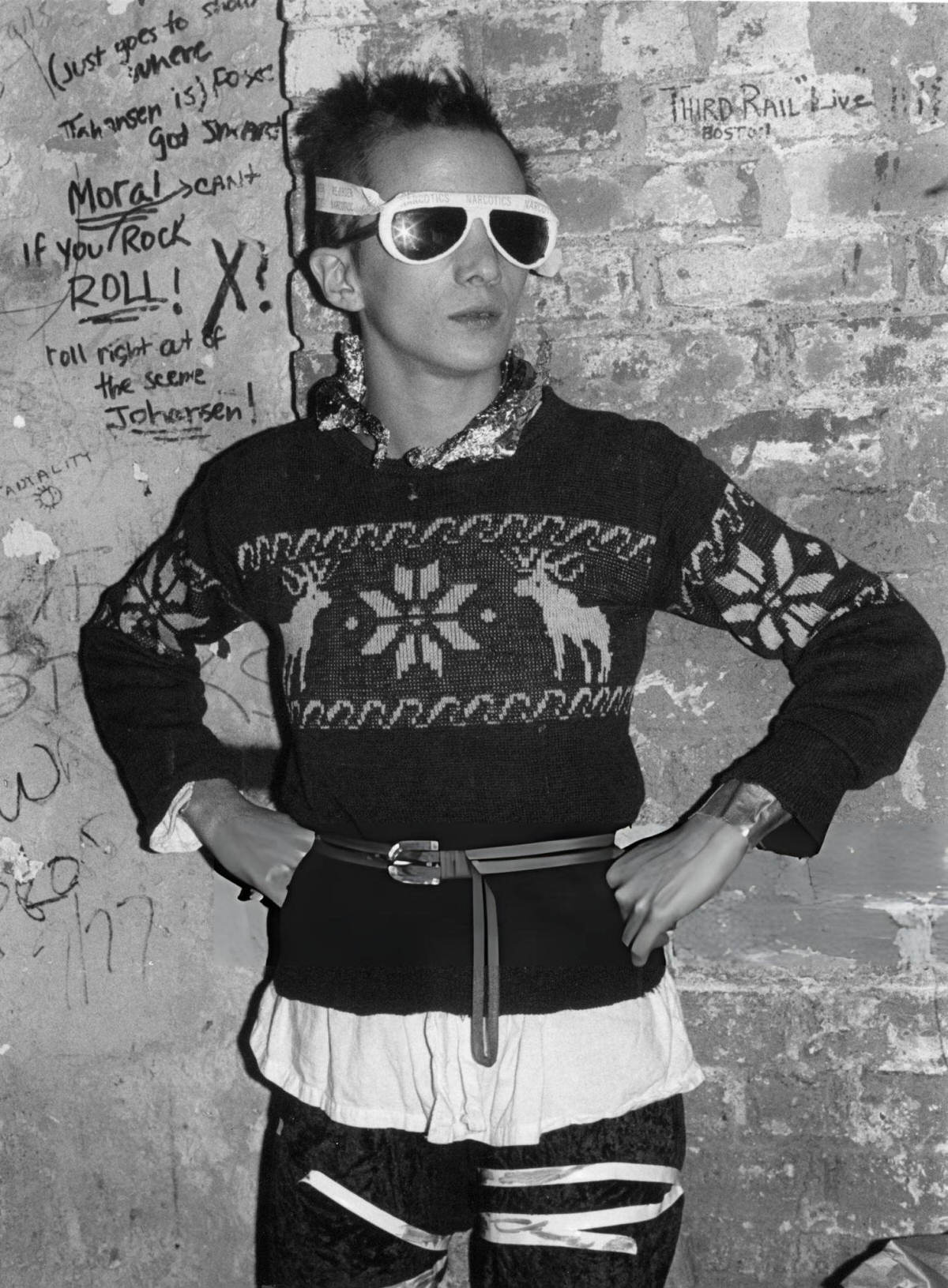 Punk Fan During A Richard Hell Show At Cbgb, New York, 1977.