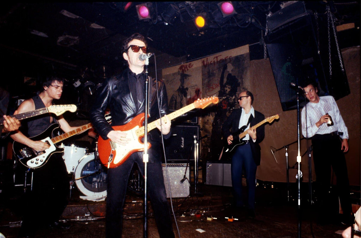 Elvis Costello Performing At Cbgb, New York.