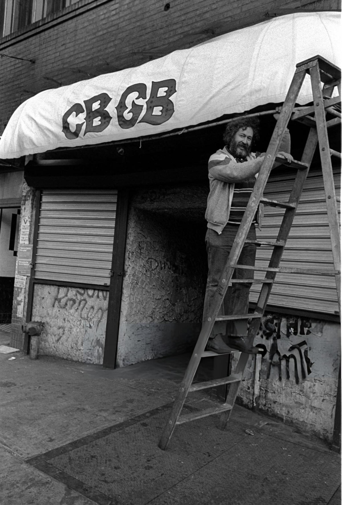 Hilly Kristal At Cbgb, New York, 1970S.