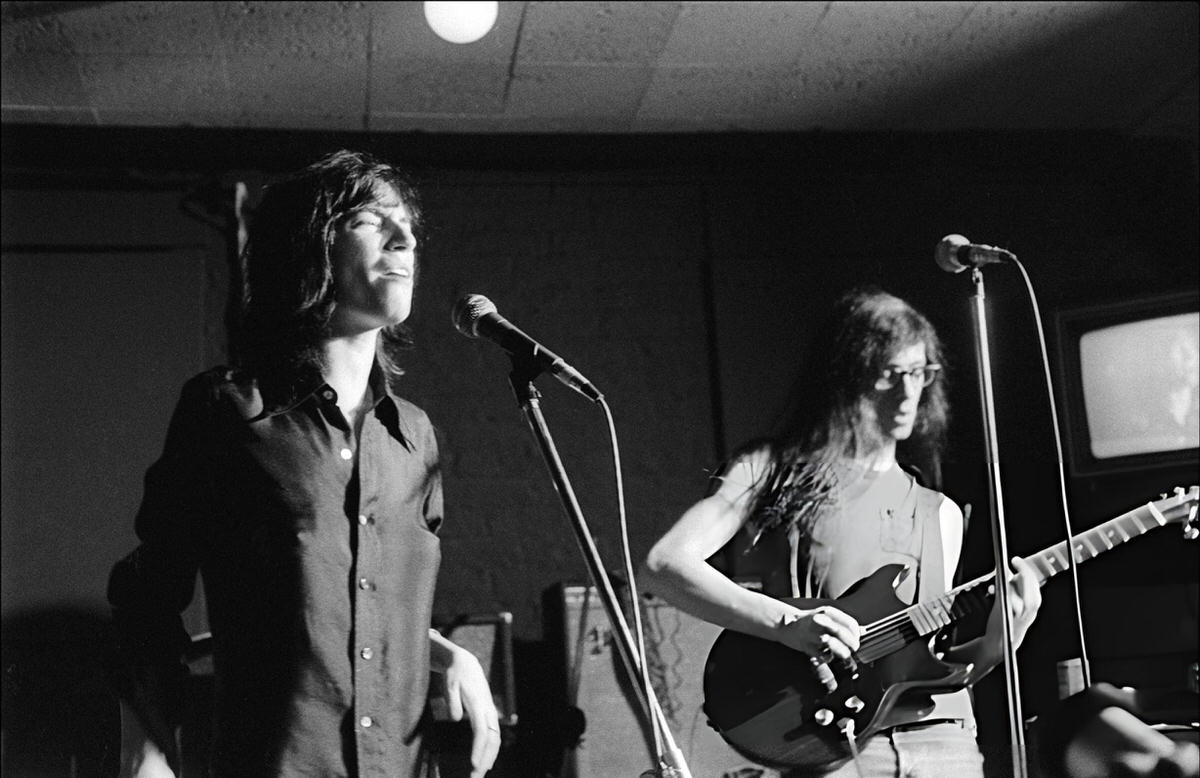 Patti Smith And Lenny Kaye Performing At Cafe Wha? For A Television Program, New York, 1974.