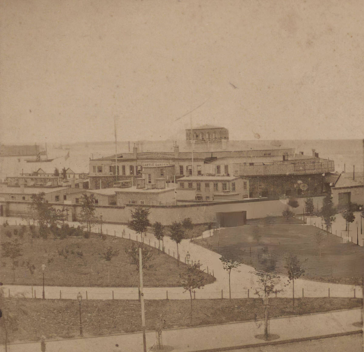 Grounds Of Castle Garden, Manhattan.