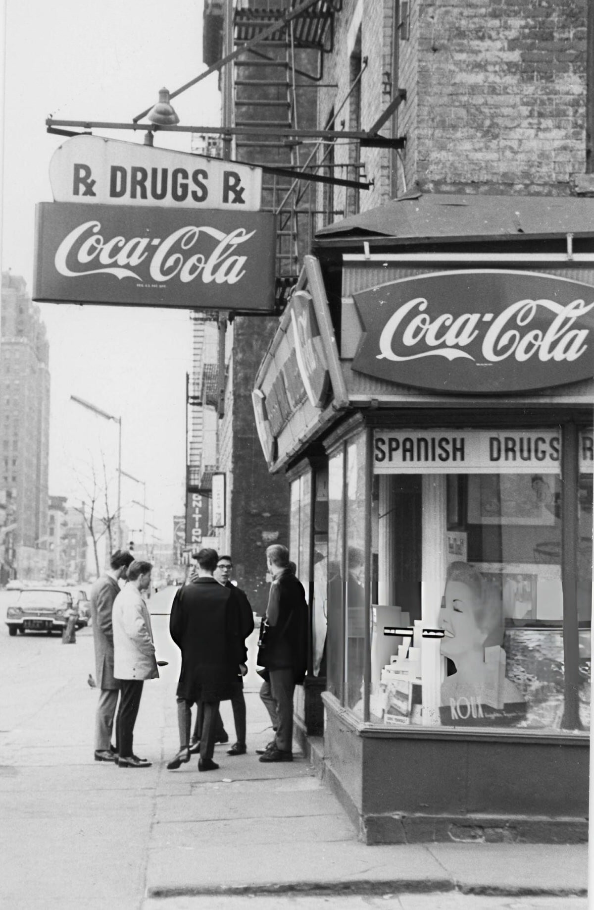 Young Men Outside Siebenborn'S Drug Store At 28Th Street And 10Th Avenue, Chelsea, 1964.