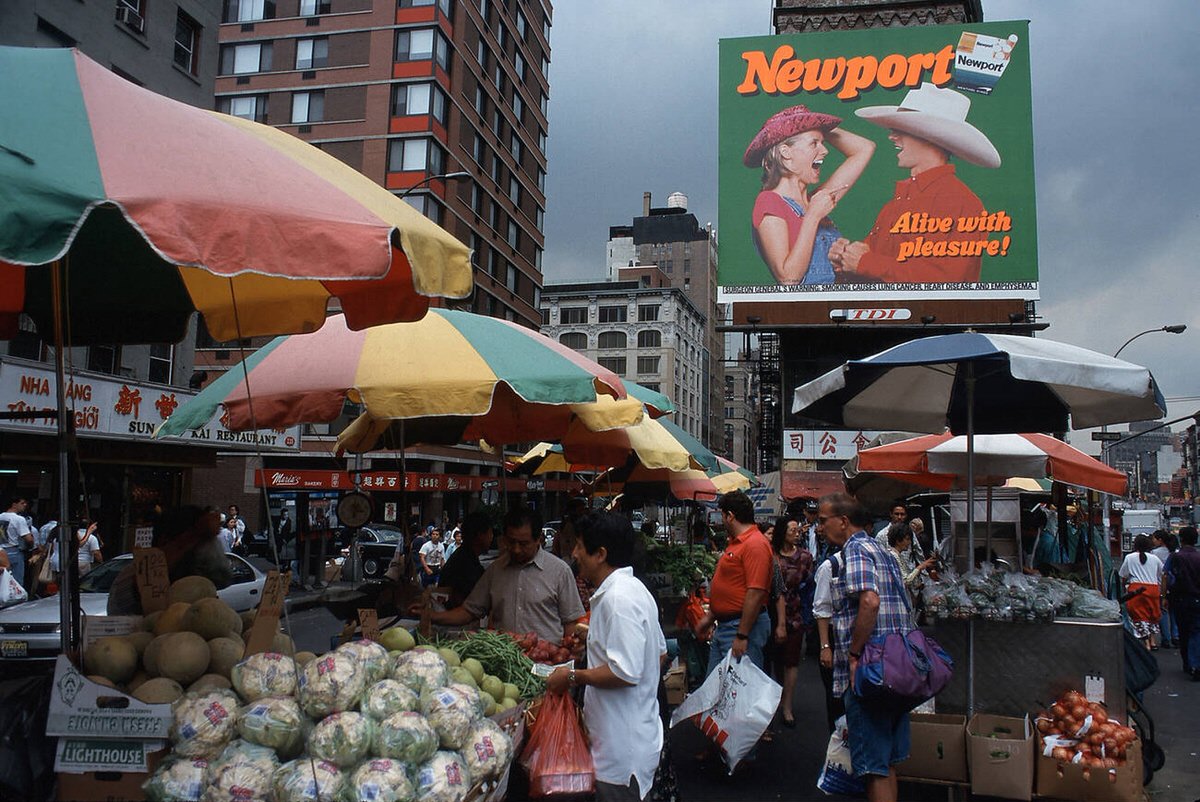 Market Stand On Canal Street, Chinatown, 1998.