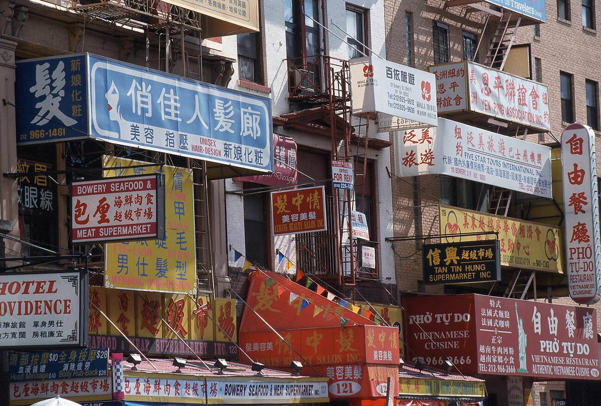 Sign Boards In Chinatown, 1999.