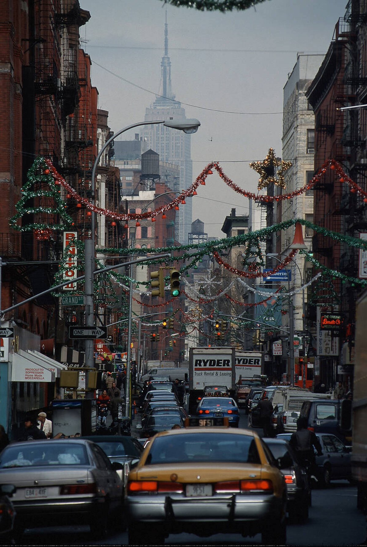 Christmas Decoration On Division Street, Chinatown, 1999.
