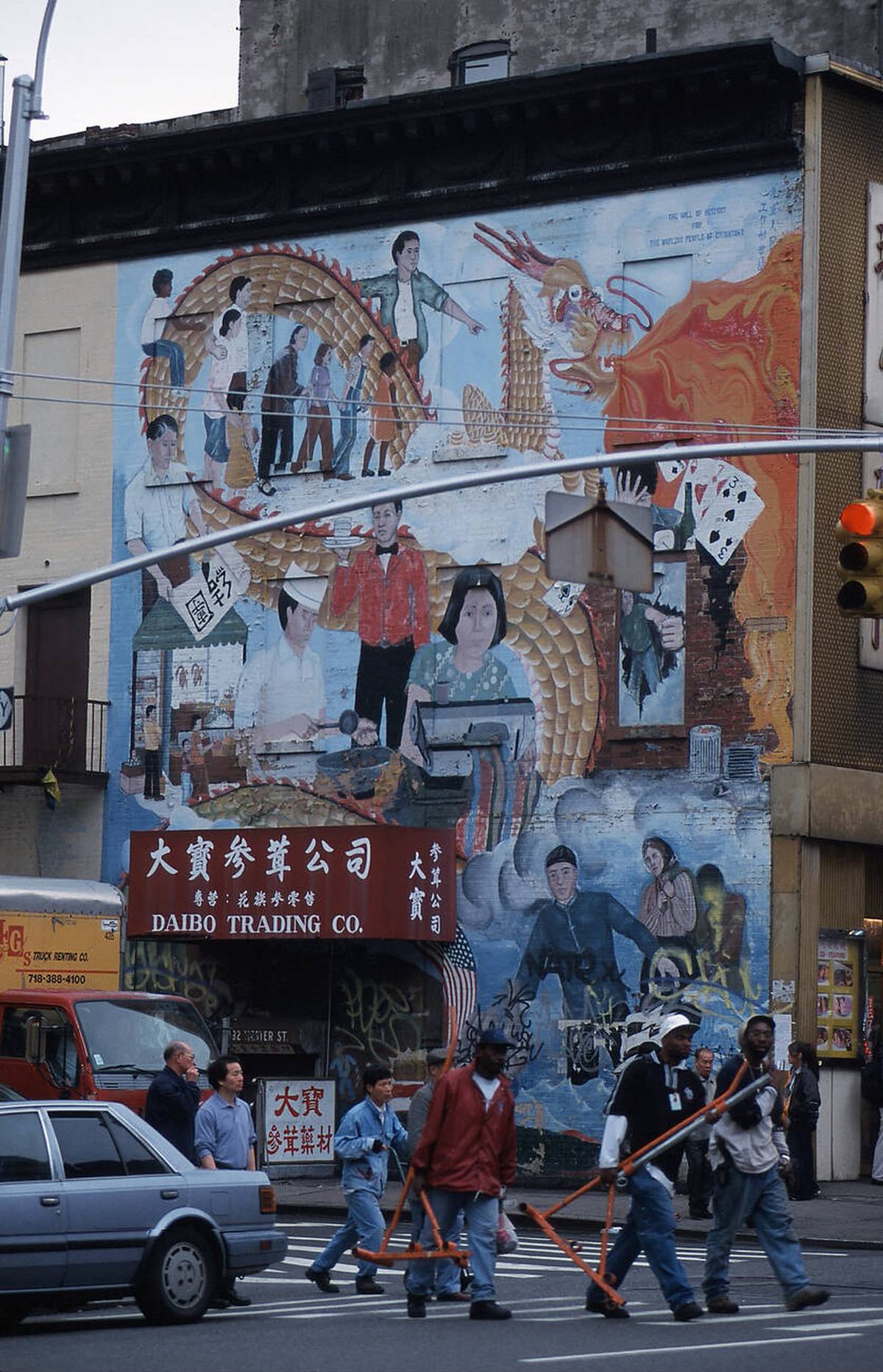 Facade Painting In Chinatown, 1999.