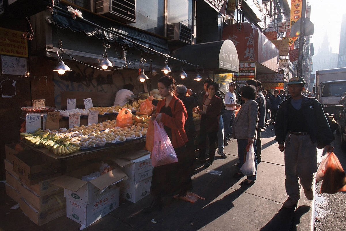 Fruit Seller On Division Street, Chinatown, 1999.
