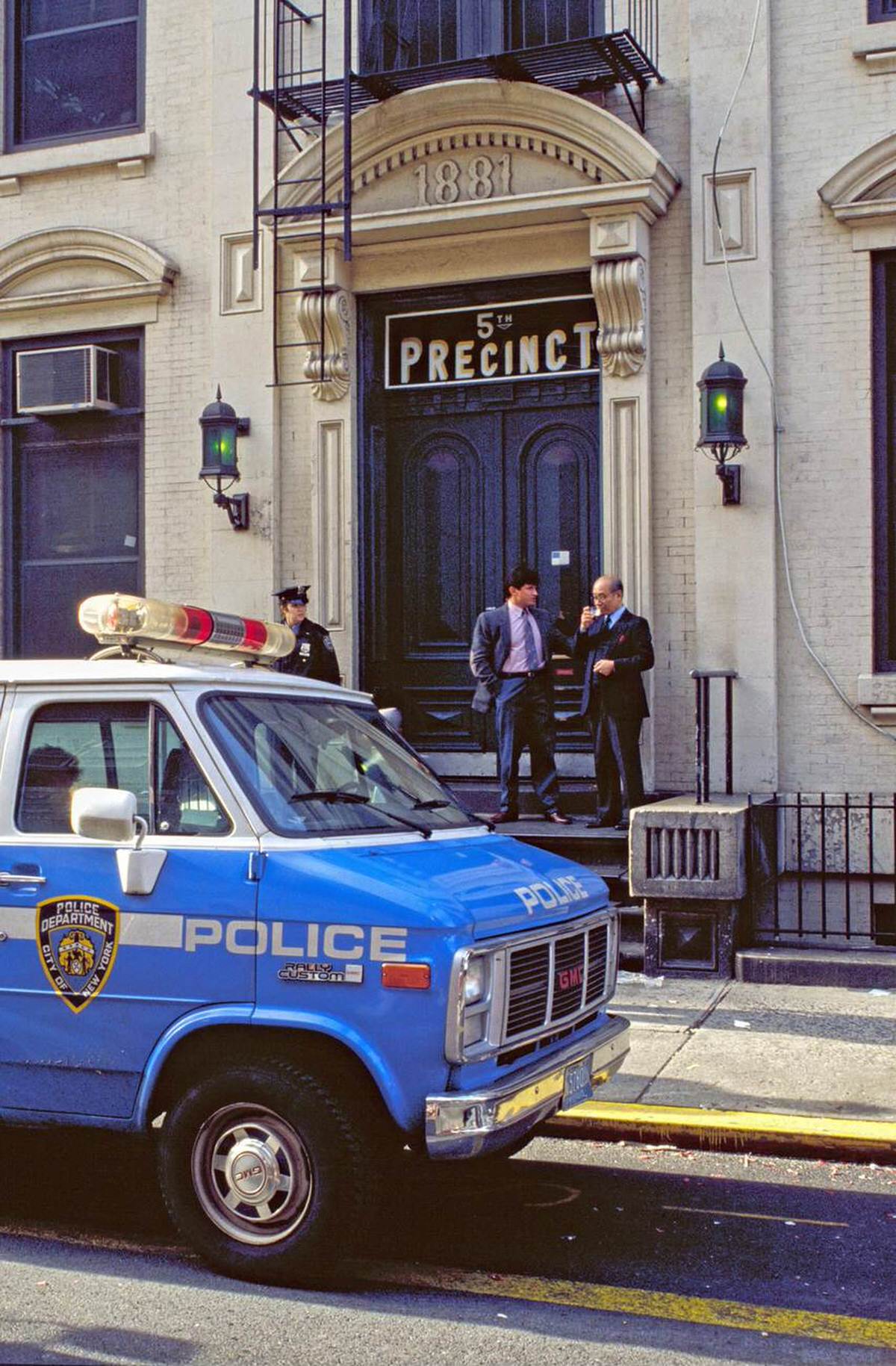 Police Station And Patrol Car At The 5Th Precinct, Chinatown, 1992.