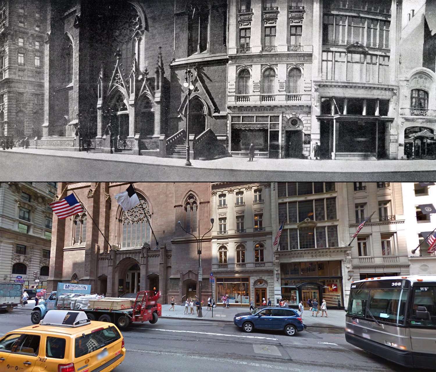 Between West 55Th And West 56Th Street, The The Entryway Of The Fifth Avenue Presbyterian Church (At Left), Has Undergone A Bit Of A Facelift. It’s Neighboring Building Remain Largely Intact As Well.