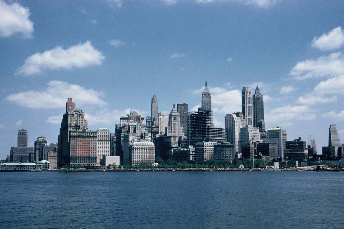 Manhattan Skyline From The Sea, 1958.