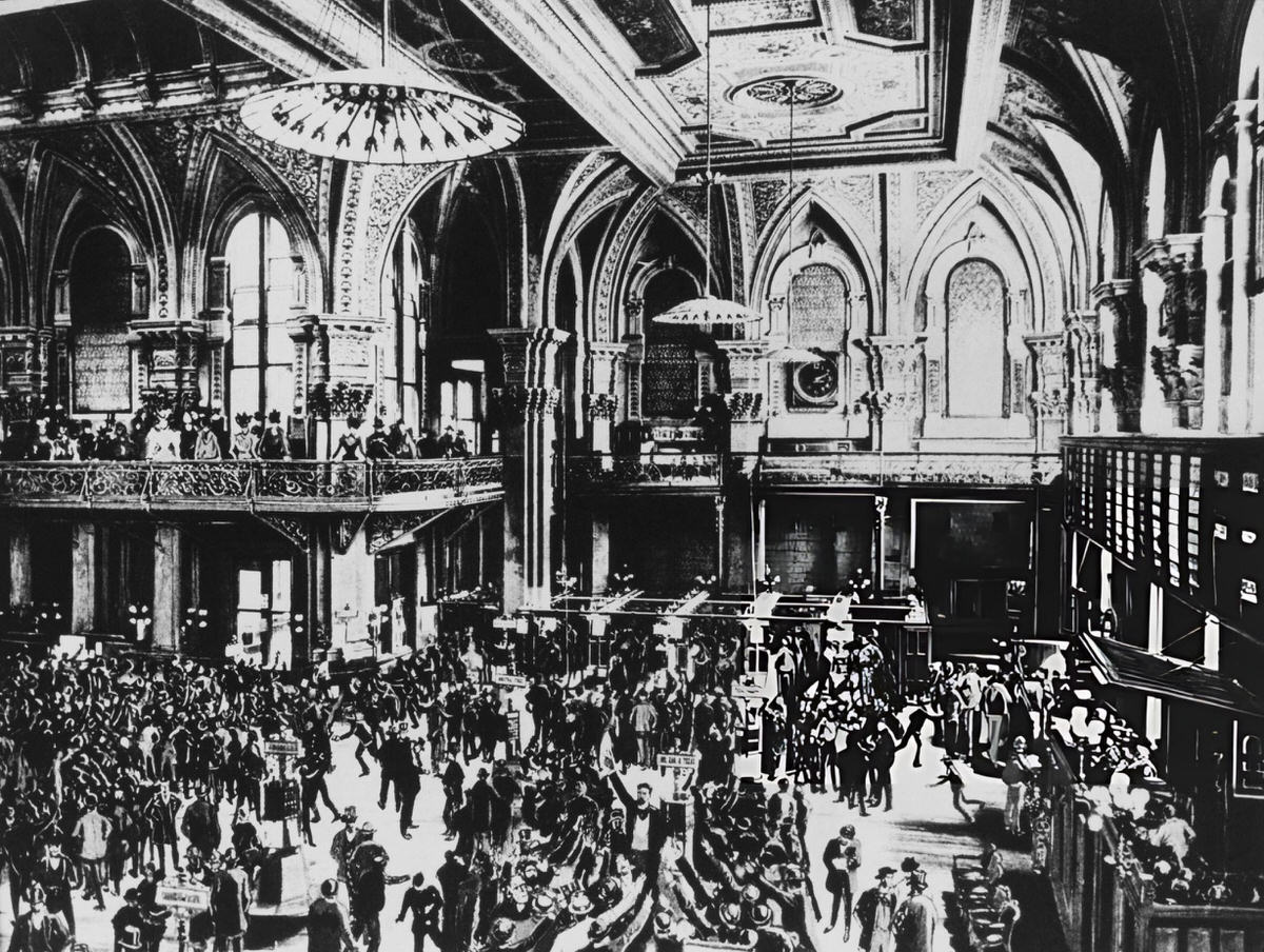 Interior Of The New York Stock Exchange, 1930S.