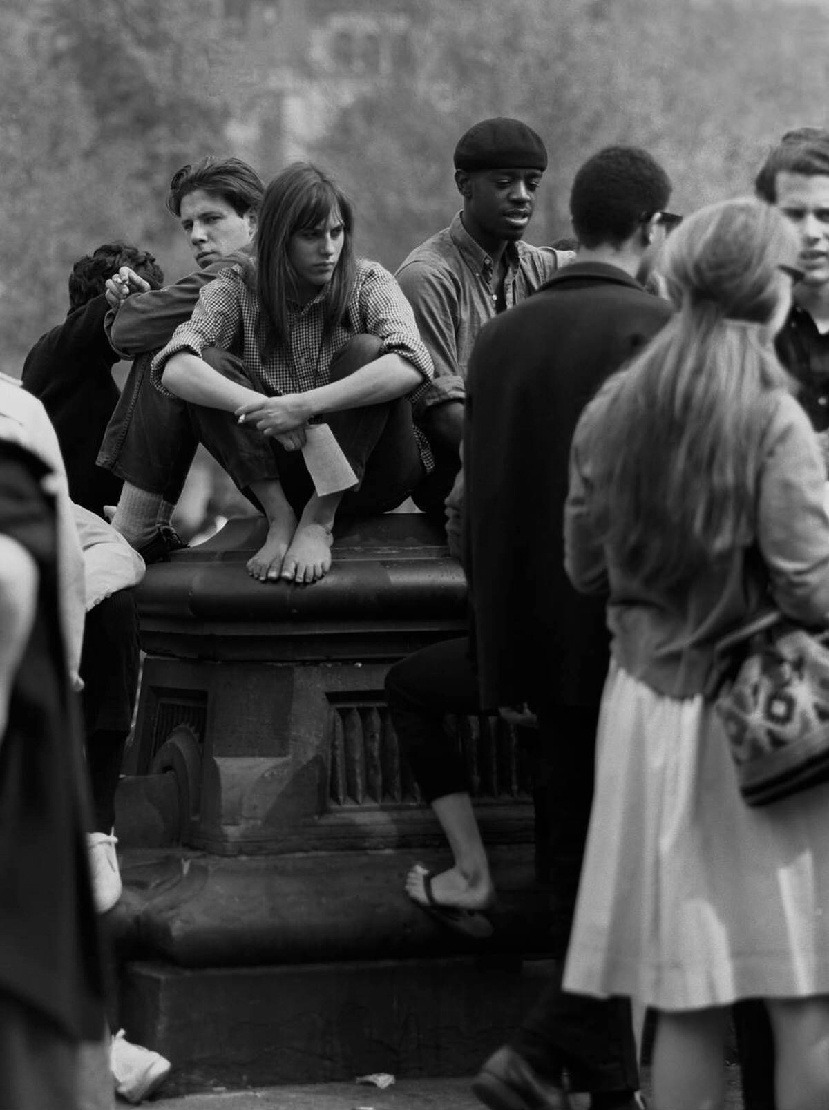 Young People In Washington Square Park, 1960S.