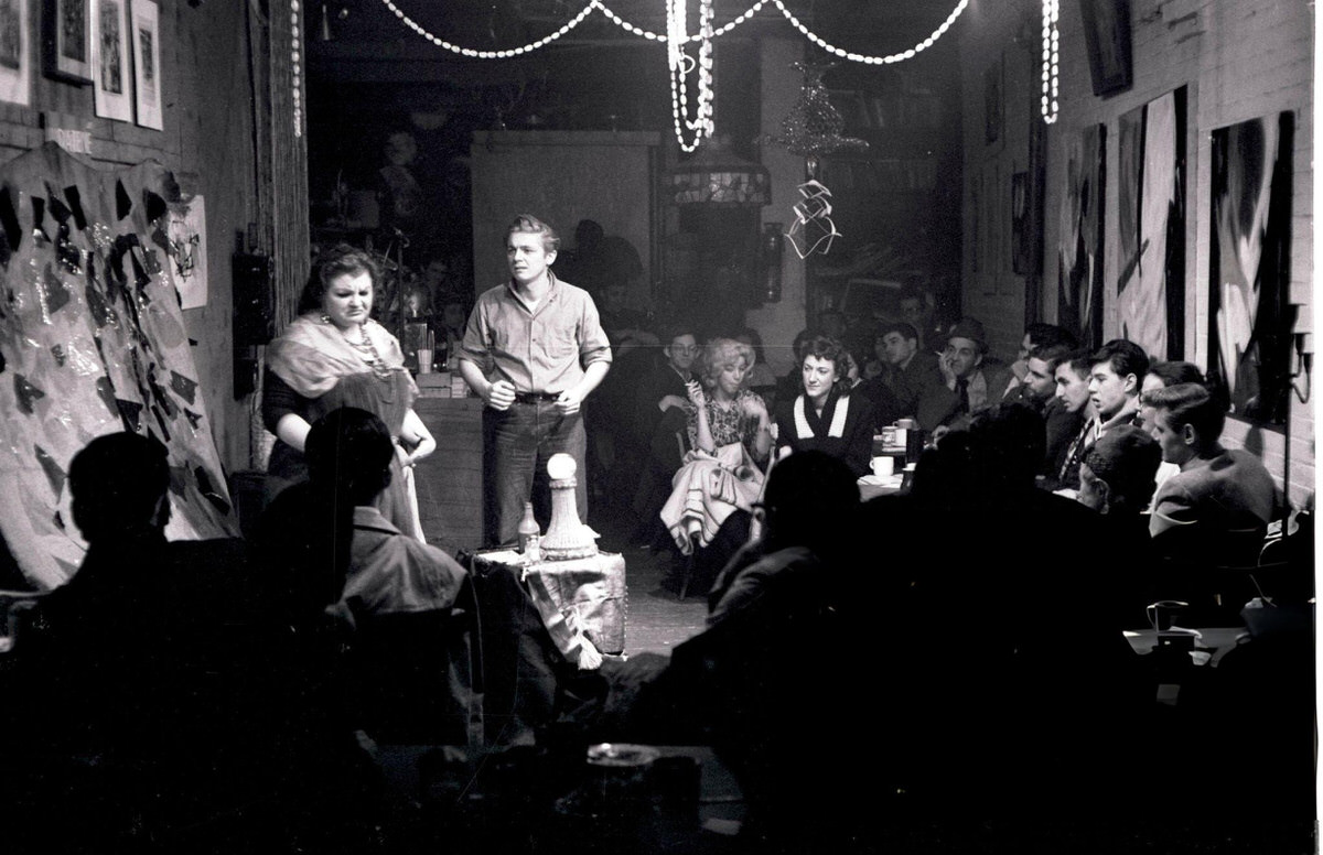 Actors Performing At Caffe Cino On Cornelia Street, Greenwich Village, 1961.