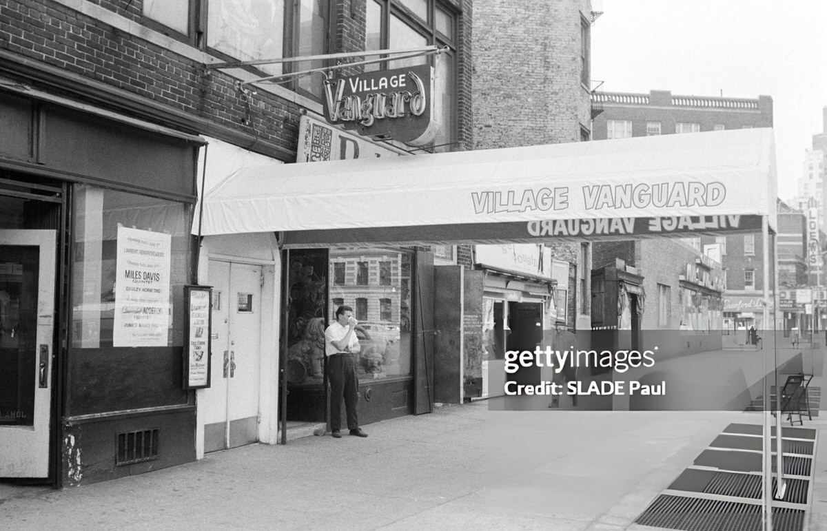 Pedestrians Passing The Village Vanguard Jazz Club, Greenwich Village, 1961.