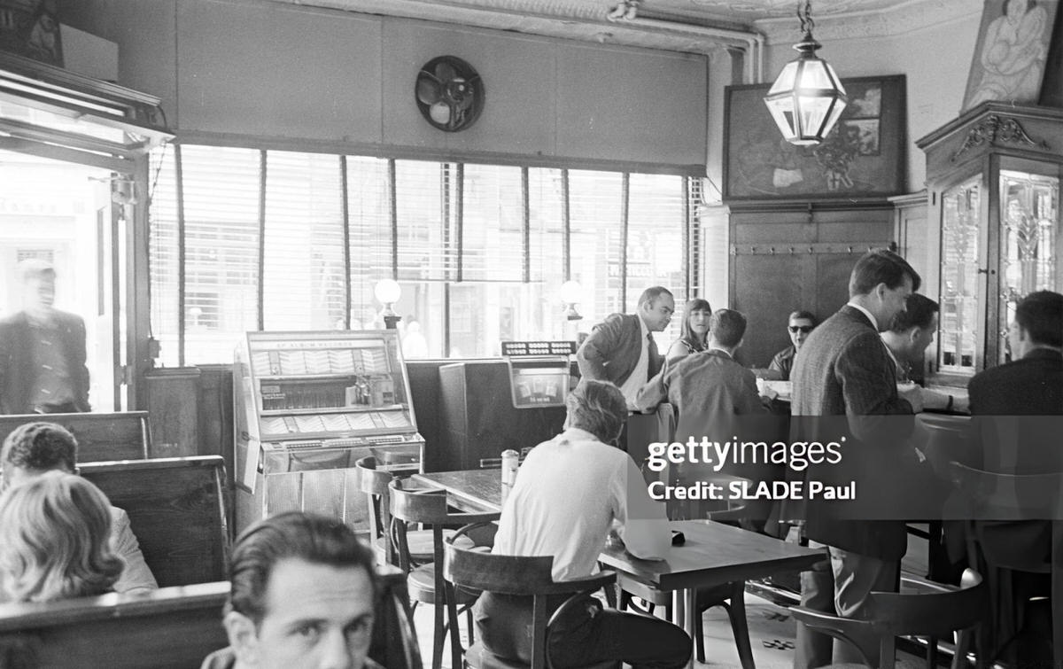 Patrons And A Jukebox Inside A Greenwich Village Bar, 1961.