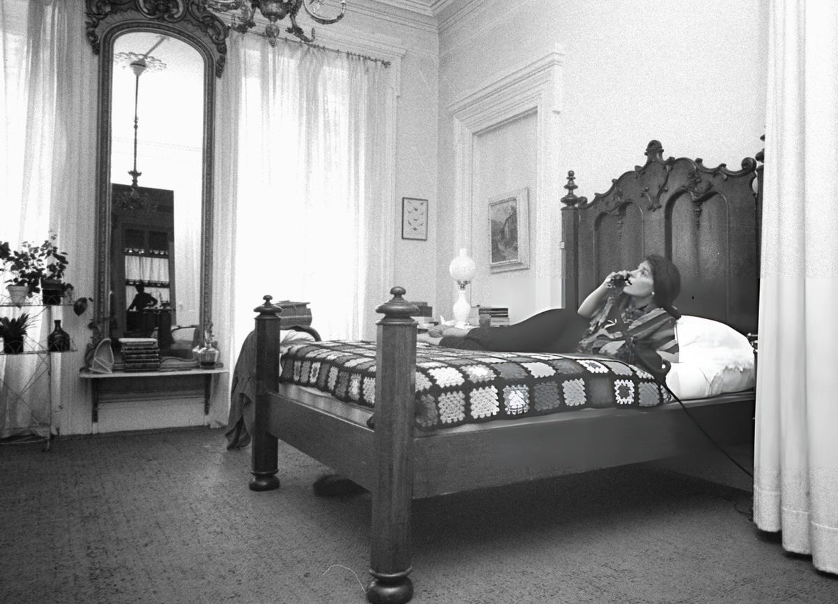Anne Bancroft In Her Greenwich Village Bedroom, 1961.