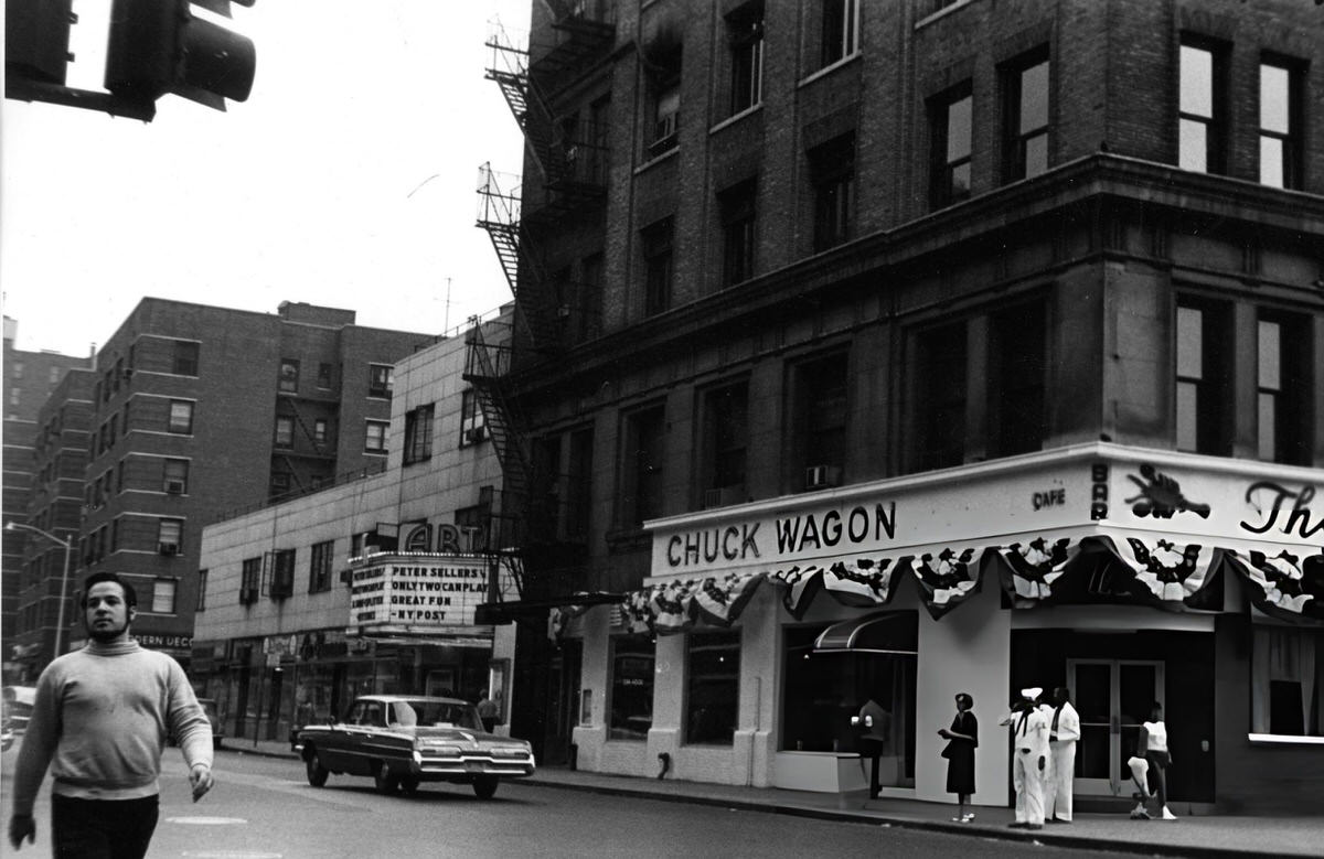 Joseph Cino Walking On East 8Th Street Past The Art Theatre, Greenwich Village, 1962.