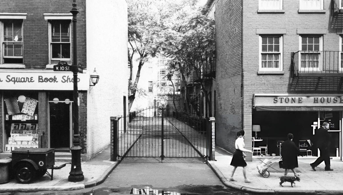 View Along Patchin Place From West 10Th Street, Greenwich Village, 1963.
